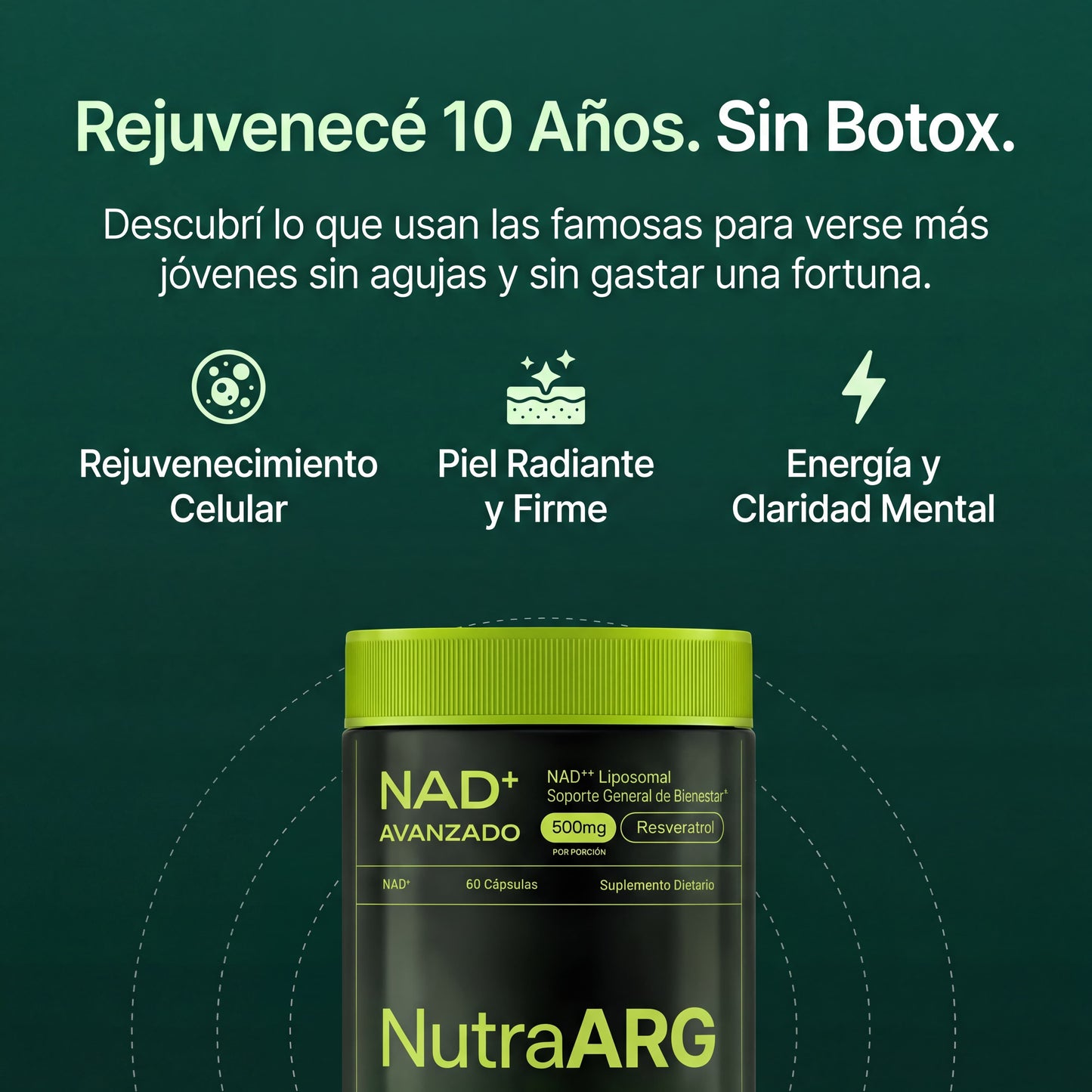 NAD+ Liposomal: Lucí y Sentite 10 Años Más Joven, Sin Botox